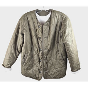 Rag & Bone military style quilted jacket M65 Womens XS olive colarless